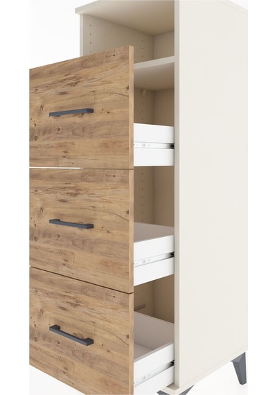 Hyperion Dolap Tek Raflı 3 Çekmeceli 44x44x134 Aytaşı-çam Aytaşı