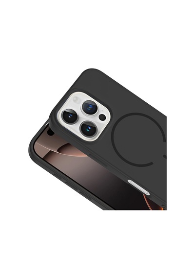 Apple iPhone Uyumlu 16 Pro Kılıf Magsafe Destekli Kamera Korumalı Yumuşak Silikon Pazarplus Titanyum-Gri