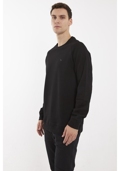The Crow Brand Siyah O-yaka Sweatshırt Siyah