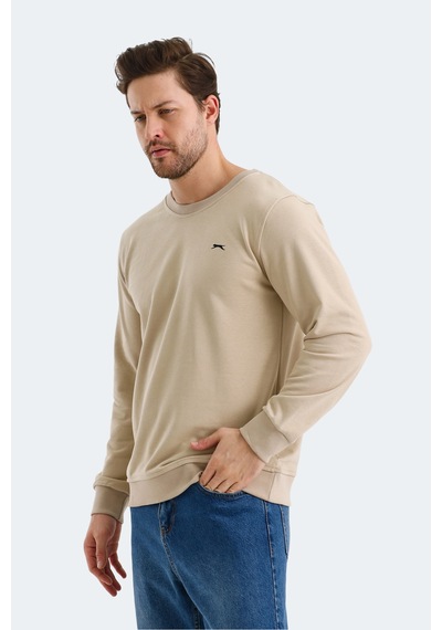 Slazenger Orvar In Erkek Bej Sweatshırt Bej