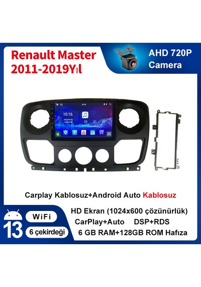Renault Master 2011-2019yıl 6gb Ram 128gb Multimedya Carplay 9"