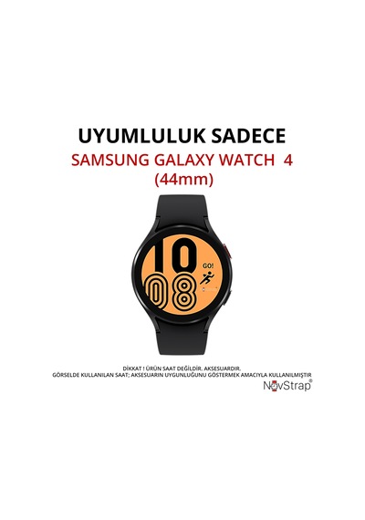 Novstrap Samsung Galaxy Watch 4 44mm İle Uyumlu Ekran Koruyucu Temperli Cam Kolay Uygulama Aparatlı