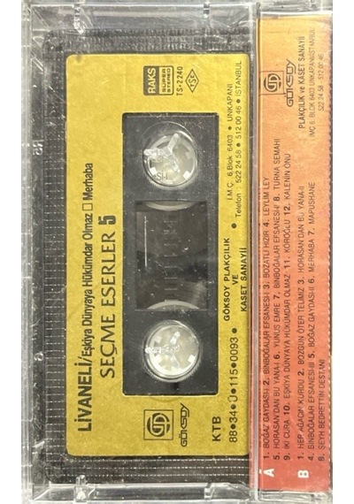 Plak Değildir Kaset Tir Kaset Livaneli Eşkıya Dünyaya Hükümdar