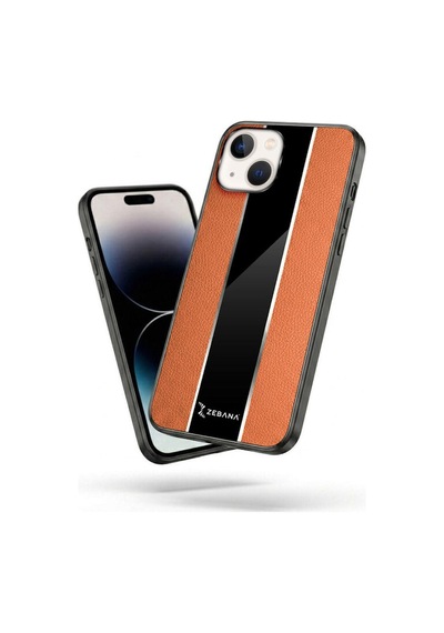 Apple İphone 13 Uyumlu Kılıf Premium Deri Kılıf Kahverengi