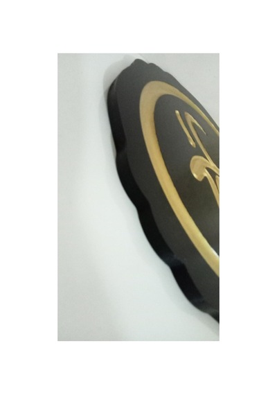 Dini Temalı 2li Ahşap Duvar Dekoru Elboyama Siyah Gold - 314980341