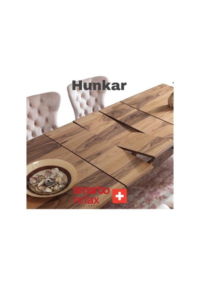 Smarto Relax Hünkar 2'li Yemek Masası Sandalye Seti - Ahşap Ayaklı, Krem Kumaş Ekru Ve Kahverengi