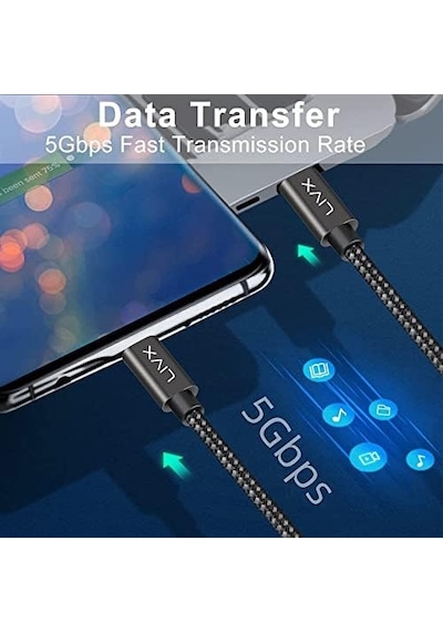 Solid 100w 5a Type C To Type C Hızlı Şarj Ve Data Kablosu Halat Örgülü Space Gray Mbt 2 Metre
