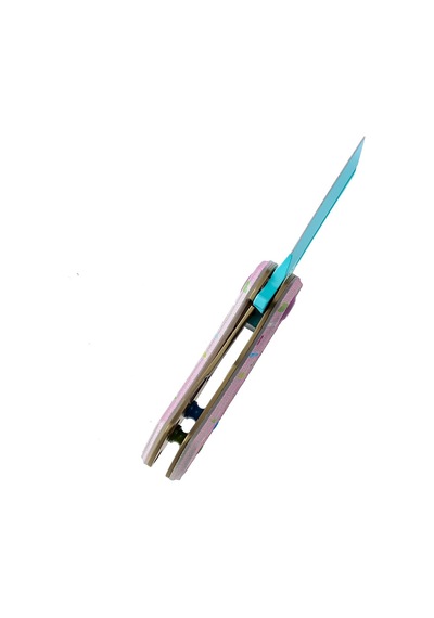 Kansept Mini Korvid Donut Baskılı G10 Sap 154cm Çelik Çakı T3030b1 Kum
