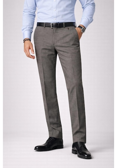 Classics Men Caserta Klasik Fit Likralı Erkek Kanvas Pantolon - 7517 Krem