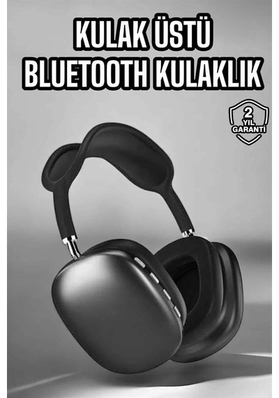 Mey İthalat P9 Plus Kulaklık Siyah Bluetooth Bağlantılı Kulak Üstü Kablosuz