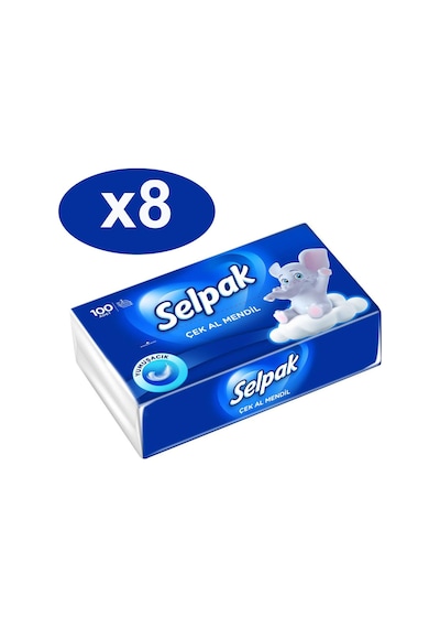Selpak Çek Al Mendil 8 x 100'lü