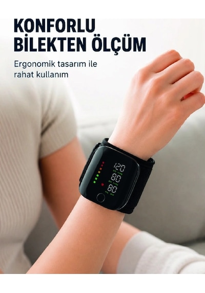 Şarj Edilebilir Bilekten Tansiyon Aleti Tek Tuşla Ölçüm