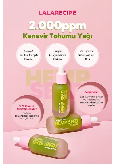 Lalarecipe Tohumu Ekstresi İçeren Serum LALARECIPE Hemp Seed Serum