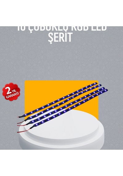 10'lu Led Meteor Çubuk Yağmur Işığı Seti Kayan Yıldız Efektli Dekoratif Aydınlatma