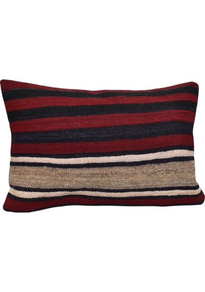 Zehra Abla Halı Yeni El Dokuma Dekoratif Kilim Kırlent Yastık Kılıfı 6672 Çok Renkli