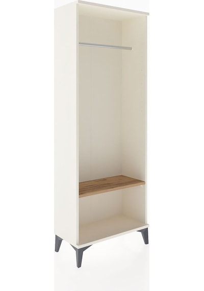 Arges Dolap Tek Raflı Kapaklı Tek Askılı 60x30x163 Aytaşı-çam Aytaşı