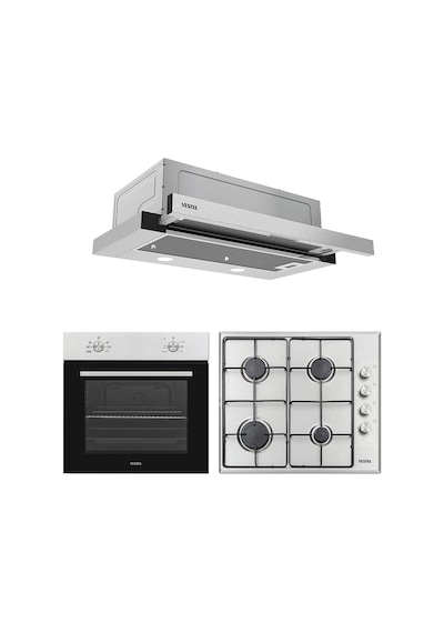 Vestel AF-5661 YX - AO-6004 YX - SA 6012 X Inox Ankastre Set