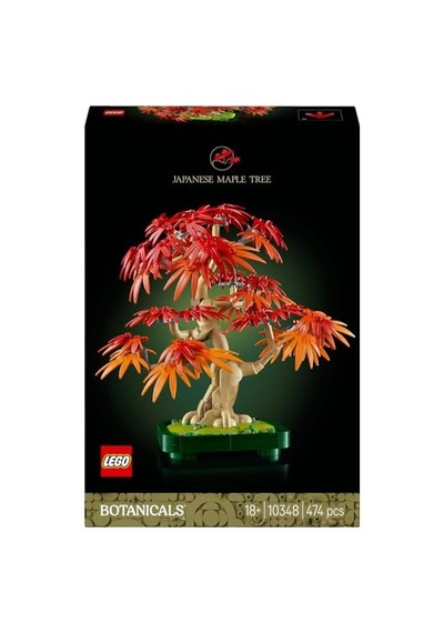Botanicals Japon Kırmızı Akçaağaç Bonsai Ağacı 10348 - Kırmızı Ve Kehribar Sarısı Yapraklara Sahip Yapay Bi