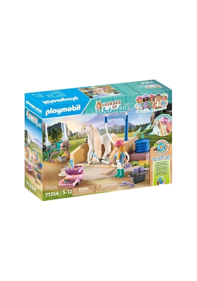 Playmobil Horses Of Waterfall 71354 Isabella & Lioness Yıkama Alanlı, Kapsamlı At Bakımı, Geniş Bini