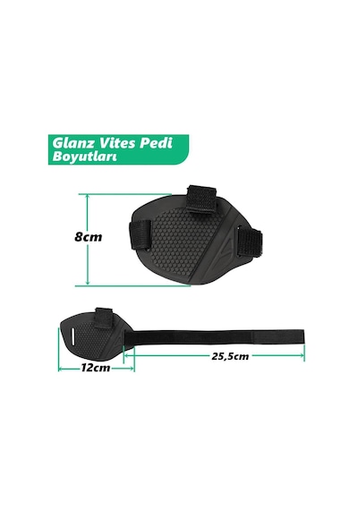Glanz Motosiklet Ayakkabı Koruma Pedi Motor Vites Pedi Ayakkabı Bot Koruma Kauçuk Vites Değiştirici