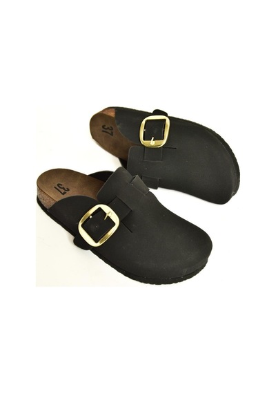 Fox Shoes T777589002 Siyah Süet Kadın Terlik Siyah-süet Siyah