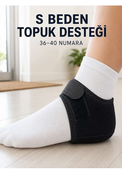 Topuk Koruyucu Destek Çorabı S Beden 36-40 Numara Cırtlı Esnek Tasarım Diğer