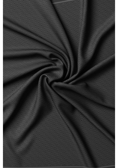 Vakko Twill İpek Eşarp - Helezon Monogram - Füme