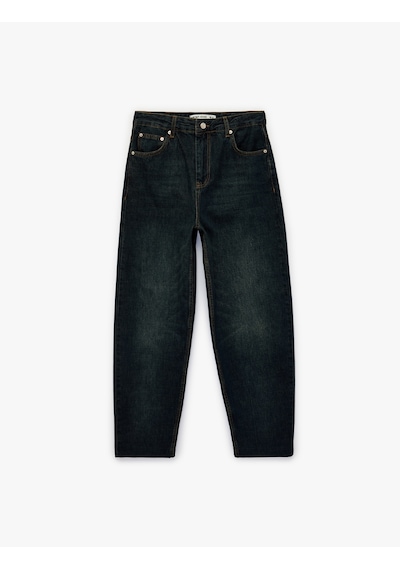 Koton Pamuklu Düğmeli Cepli Normal Bel Düz Paça Denim Pantolon - Tapered Fit Jean Green Cast 6sal40194md Yeşil Koton Pamuklu Düğmeli Cepli Normal Bel Düz Paça Denim Pantolon - Tapered Fit Jean Green Cast 6sal40194md Yeşil