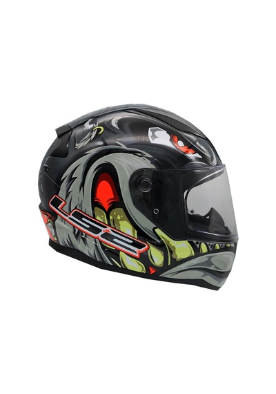 Kapalı Kask Ls2 Rapıd 2 Spox Gri Kırmızı 3XL