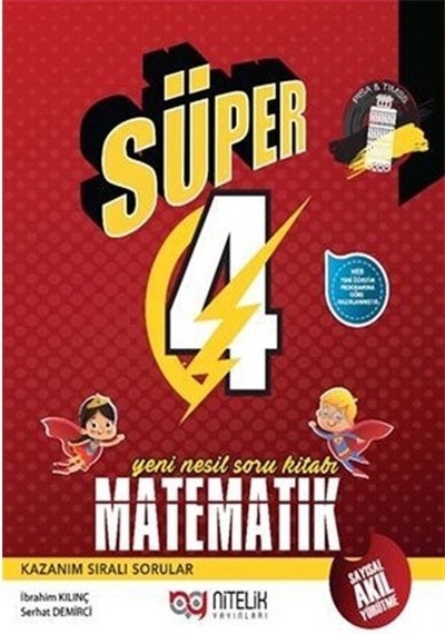 4 Sınıf Matematik Yeni Nesil Süper Soru Kitabı Nitelik Yayınları