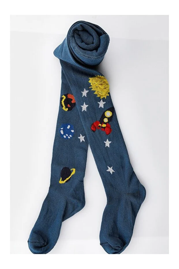Veraye Socks Erkek Külotlu Çorap Uzay Tema Desen Pamuklu 3'lü Siyah-turkuaz-mavi Veraye Socks Erkek Külotlu Çorap Uzay Tema Desen Pamuklu 3'lü Siyah-turkuaz-mavi