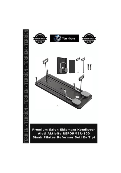 Premium Salon Ekipmanı Kondisyon Aleti Aktivite Reformer-100 Siyah Pilates Reformer Seti Ev Tipi