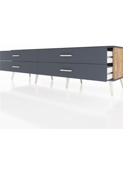 Hyperion Tv Ünitesi 4 Çekmeceli 176x44x51 Çam-antrasit/antrasit Antrasıt/antrasıt Hyperion Tv Ünitesi 4 Çekmeceli 176x44x51 Çam-antrasit/antrasit Antrasıt/antrasıt