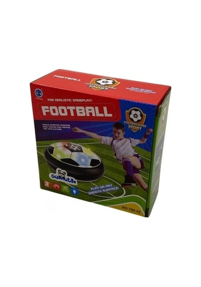 Havalı Futbol Topu Orta Boy 11 Cm Led Işıklı Ev İçin Güvenli Kayar Disk Futbol Oyunu