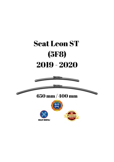 Seat Leon St 5f8 2019 2020 Uyumlu Ön Cam Muz Tipi Silecek Süpürgesi Seti 65/40cm Silbak