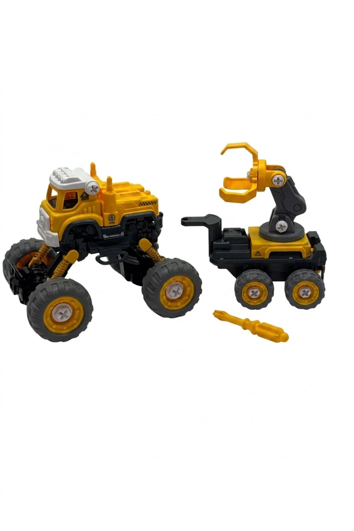 4x4 Geri Çek-bırak Vinçli Kamyon Dıy Oyuncak Seti, 25+ Sök-tak Parça