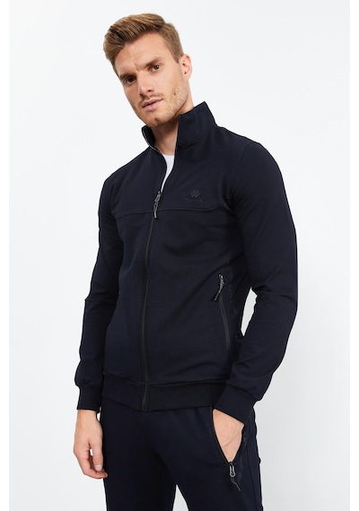 Tommy Life Lacivert Dik Yaka Fermuarlı Standart Kalıp Klasik Paça Erkek Eşofman Takımı - 85152 Lacivert