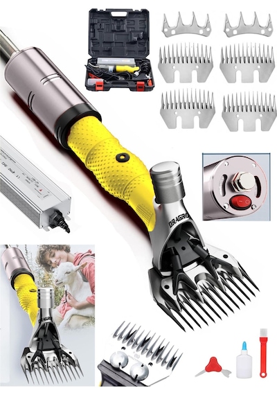 Dragro Drg-rus58 Rus Tipi Adaptörlü Koyun Makinesi Kirkma Makinasi 4 Tarak 2 Bıçak