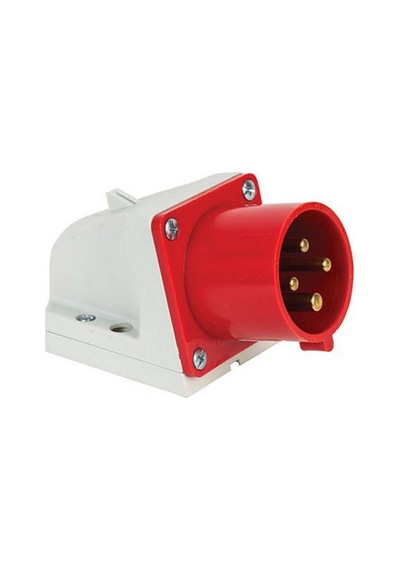 Mete Enerji 4x32a. Ip44 Duvar Fişi -eğik Gövdeli- Vidalı Bağ. 406311v