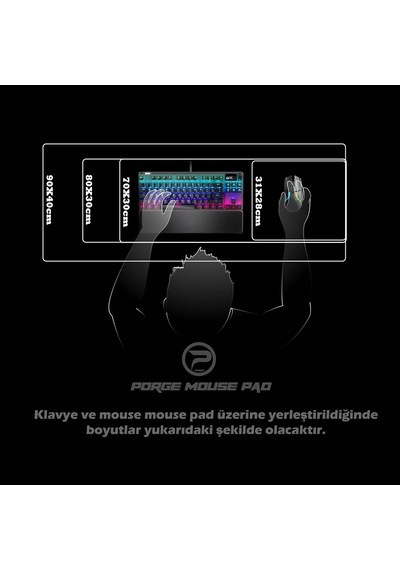 Gaming Mouse Pad 70x30 Mouse Pad Xl Büyük Hyperbeast Oyuncu Mouse Altlığı Mousepad Kırmızı Ejder, 70x30 Cm 3mm