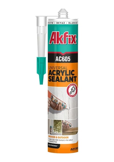 Akfix AC 605 Akrilik Mastik 500 G Beyaz