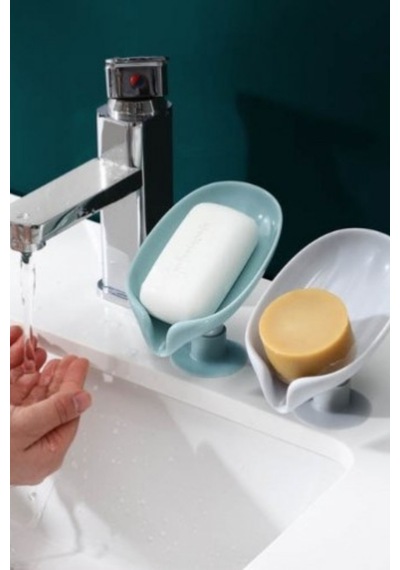 Buççin Online Mağaza Vantuzlu Akıtmalı Sabunluk Su Giderli Kaymaz Banyo & Mutfak Sabunluğu Plastik Çok Renkli