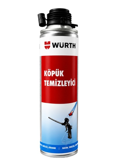 Würth Pu Köpük Temizleyici Sprey 500 Ml - Tabanca Ve Kürleşmemiş Köpük Temizleme Solventi
