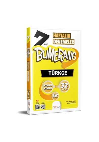 Günay Yayınları Güncel 7. Sınıf Türkçe Bumerang Haftalık Denemeler