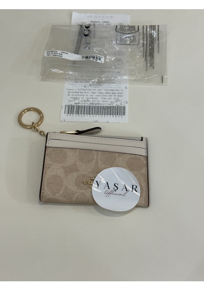Coach Mini Id Skinny Case Kartlık-cüzdan Krem