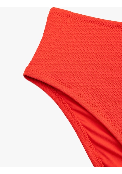 Koton Astarlı Yüksek Bel Dokulu Bikini Altı Kırmızı 5sak00014mm Kırmızı