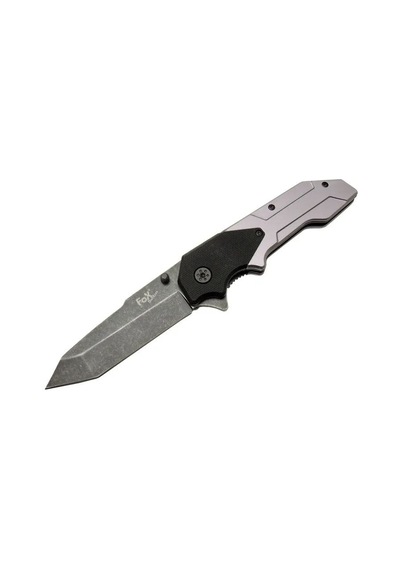 Fox A9 Gri Tanto Kamp Çakı 21cm- Yarı Otomatik, Kemerlikli