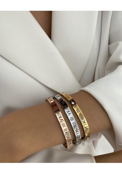 Unisex Çelik Bileklik Gold - 303317259 Gold
