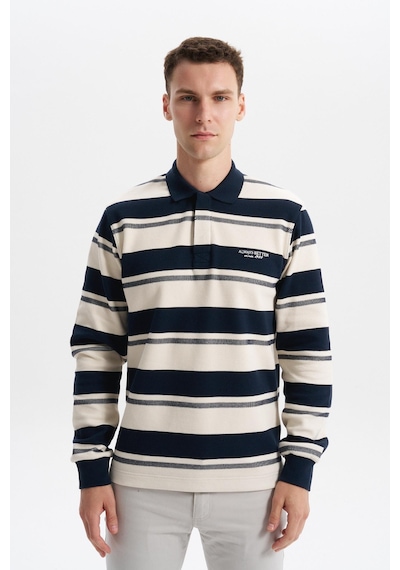 AR-MA Arma Erkek Ribanalı Regular Fit Çizgili Polo Yaka Sweatshirt %95 Pamuk %5 Elastane Ringel Pike K30554953002 Lacivert AR-MA Arma Erkek Ribanalı Regular Fit Çizgili Polo Yaka Sweatshirt %95 Pamuk %5 Elastane Ringel Pike K30554953002 Lacivert