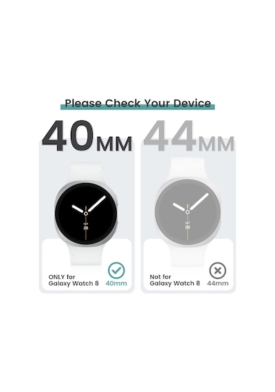 Samsung Uyumlu Galaxy Watch 8 40mm Sert Pc Kasa Ve Ekran Koruyucu 14